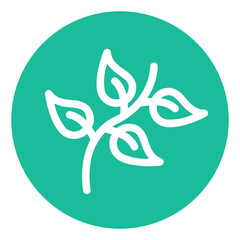 Leaf stalk nature icon