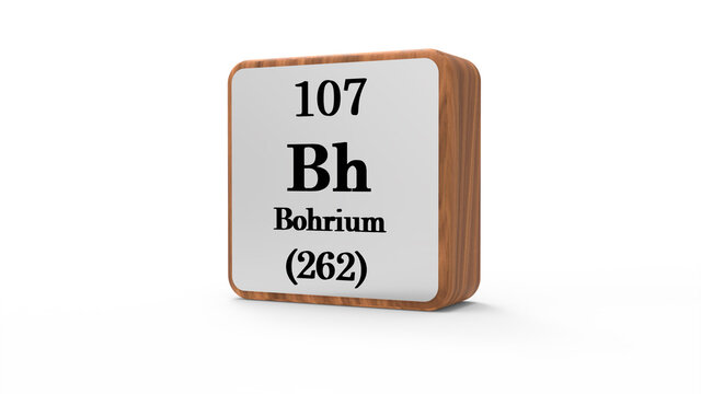 3d Bohrium Element Sign. Stock image.	
