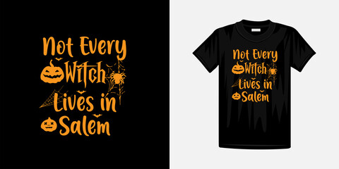 Halloween t-shirt new design template. Halloween creative lettering typography vector design.