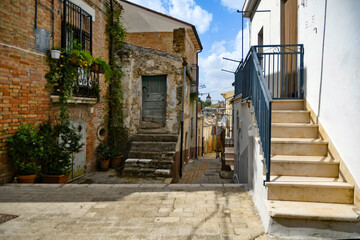 A narrow street in Lavello, an old town in Basilicata region, Italy.