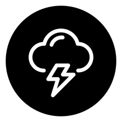 Cloudy thunderbolt icon