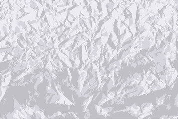 Crumpled paper texture. Vector a piece of paper that has been wrinkled and then straightened. Realistic rolled white paper sheet for your design.