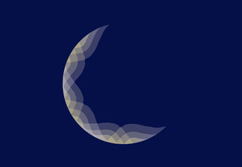 月　三日月　イメージ　円形　フレーム　イラスト © born born born