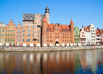 Fototapeta na wymiar Town view in Poland Gdansk 