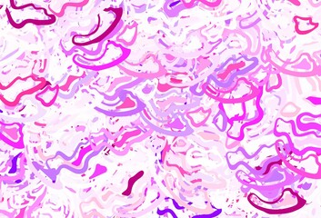 Light Pink, Yellow vector template with chaotic shapes.