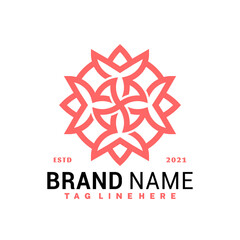 Rose Ornament Logo Vector Design, Creative Logos Designs Concept for Template