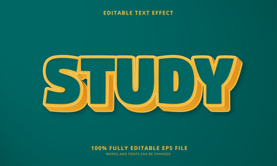 Study text style - Editable text effect