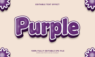 Purple text style - Editable text effect