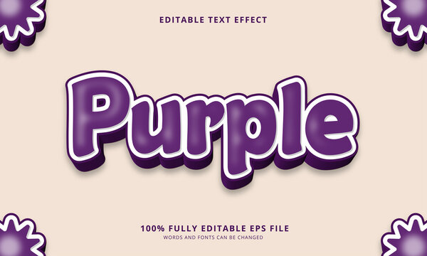 Purple text style - Editable text effect