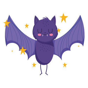 cute bat with stars