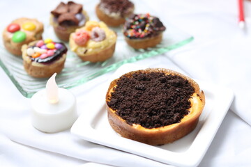 Mini Hok Lo Pan or Martabak mini with various Topping.. Martabak Mini is snack from Indonesia usually consumed at night and can be used as a birthday cake.