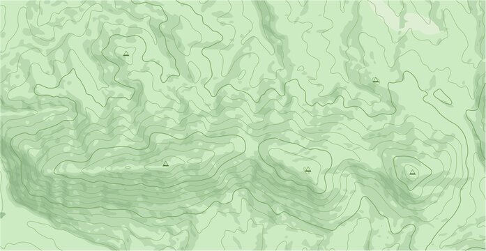 Abstract vector topographic map in green colors