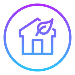 Eco house icon