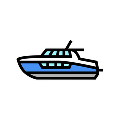 cabin cruiser boat color icon vector. cabin cruiser boat sign. isolated symbol illustration