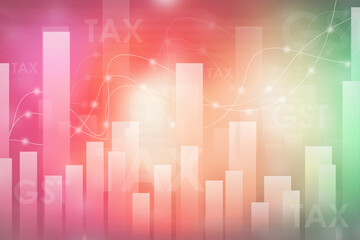 2d illustration futuristic business background pattern graph concept
