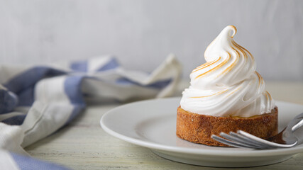Cupcake. Sweet dessert with cream