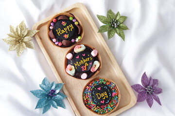 Mini Hok Lo Pan or Martabak mini with various Topping.. Martabak Mini is snack from Indonesia usually consumed at night and can be used as a birthday cake.