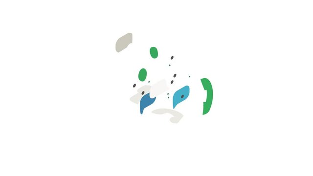 Talking on phone icon animation isometric best object on white backgound