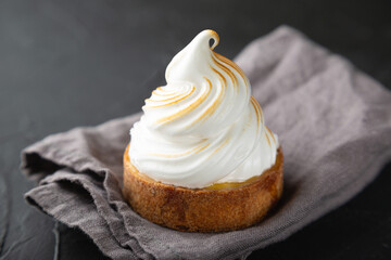 Cupcake. Sweet dessert with cream