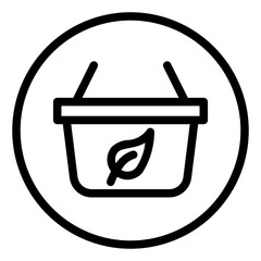 Eco basket icon