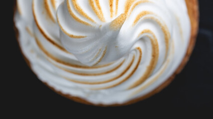 Cupcake. Sweet dessert with cream