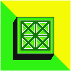 Base Green and yellow modern 3d vector icon logo