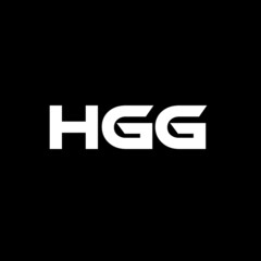 HGG letter logo design with black background in illustrator, vector logo modern alphabet font overlap style. calligraphy designs for logo, Poster, Invitation, etc.
