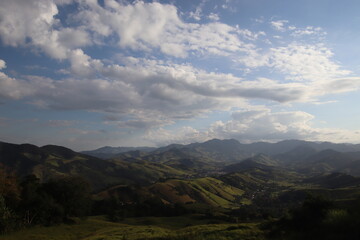 clouds over the mountains