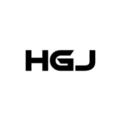 HGJ letter logo design with white background in illustrator, vector logo modern alphabet font overlap style. calligraphy designs for logo, Poster, Invitation, etc.