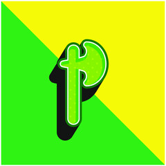 Ax Green and yellow modern 3d vector icon logo