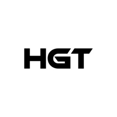HGT letter logo design with white background in illustrator, vector logo modern alphabet font overlap style. calligraphy designs for logo, Poster, Invitation, etc.