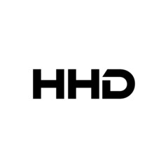 HHD letter logo design with black background in illustrator, vector logo modern alphabet font overlap style. calligraphy designs for logo, Poster, Invitation, etc.