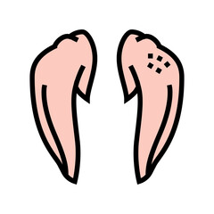 wing tip chicken color icon vector. wing tip chicken sign. isolated symbol illustration