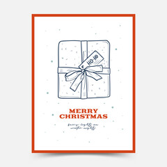 Hand drawn christmas cards or poster