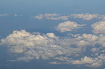 Clouds - view from plain travel