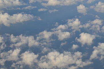 Clouds - view from plain travel