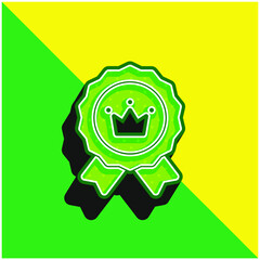 Brand Positioning Green and yellow modern 3d vector icon logo