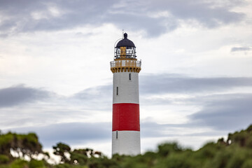 Fototapeta na wymiar Tarbat Ness Lighthouse, in Scotland