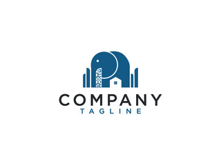 Elephant building logo design