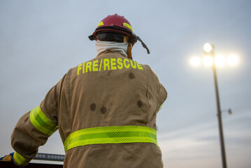 firefighters in action