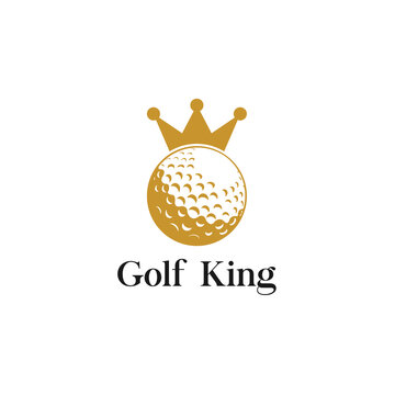 Golf King Icon Logo Design Element Stock-Vektorgrafik | Adobe Stock