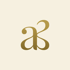 Initial Letter A Logo Design Premium Template. Elegant A and AB Logo Initial Vector Mark. Letter AB and BA luxury Simple vector Logo Brand for Apparel, Fashion, Boutique, Business and Company