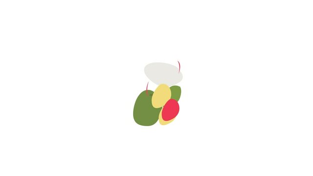 Guava fruit icon animation isometric best object on white backgound