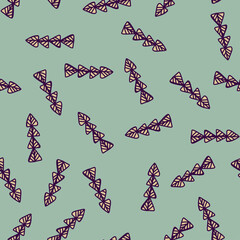 Seamless vector pattern with fur trees in Scandinavian style. Wallpaper, scrapbooking, textie and other surface design. 