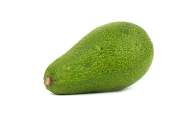 fresh green avocado fruit isolated on the white background