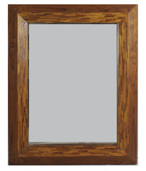 wood border mirror