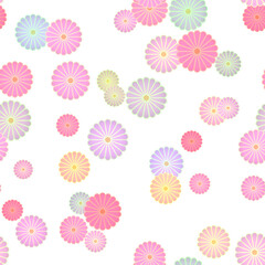 シームレスな菊の和柄イラスト素材