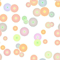 シームレスな菊の和柄イラスト素材