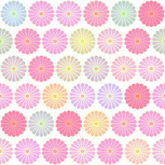 シームレスな菊の和柄イラスト素材