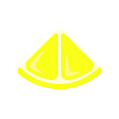 Fototapeta premium Lemon slice, colored icon on a transparent background